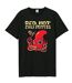 T-shirt Style Red Hot Chili Peppers Fire Squid Adulte Noir Amplified-1