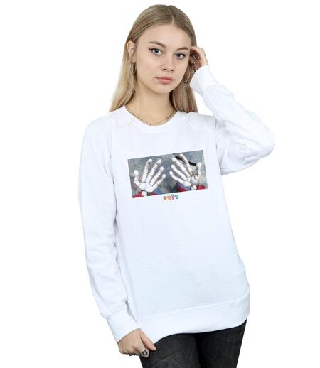 Disney Sweatshirt Femmes/Dames Coco Miguel Skeleton Hands (Blanc) - UTBI12151