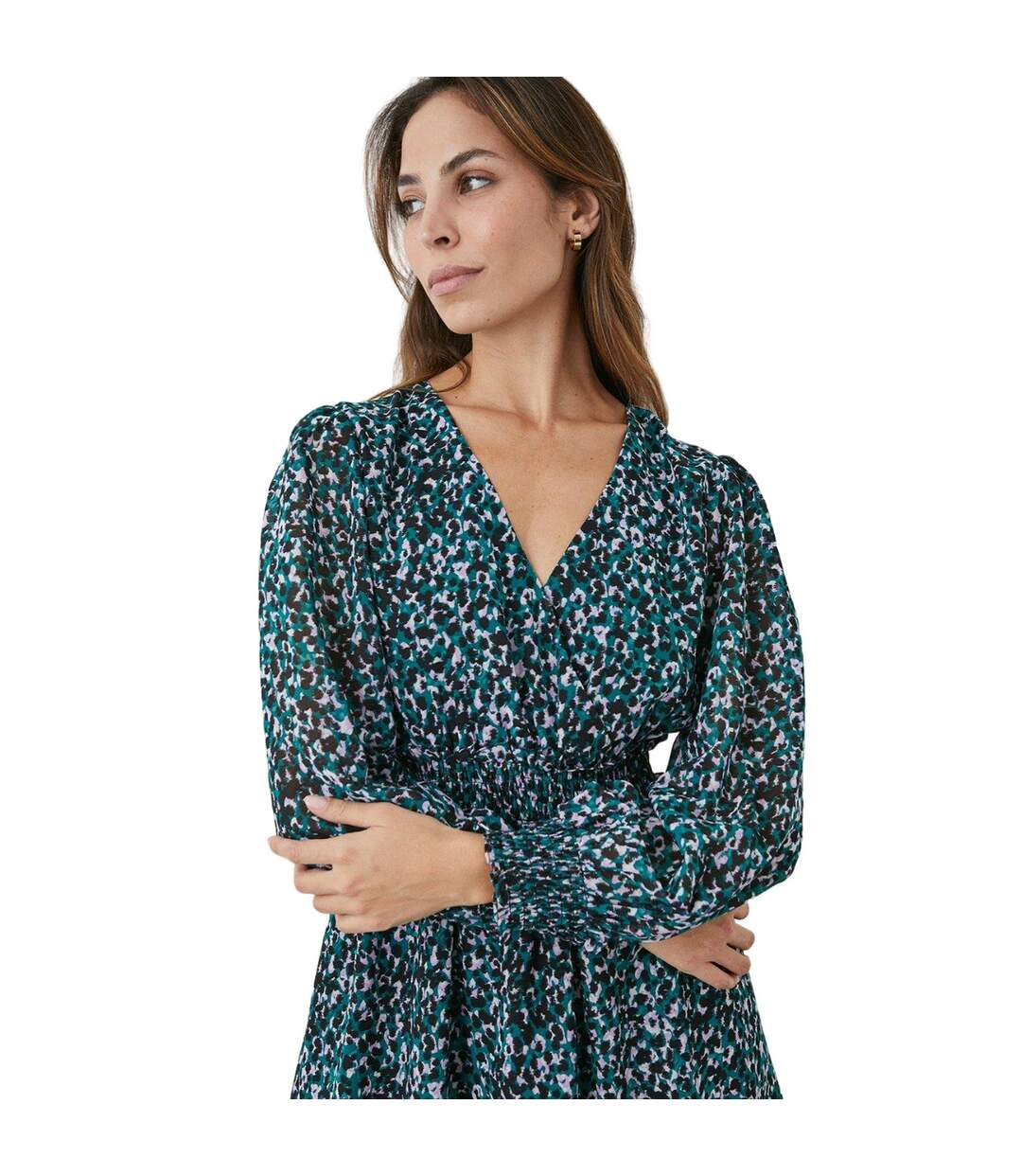 Robe mi-longue femme vert Principles-3