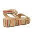 Womens/ladies Lazer Open Toe Platform Heel Sandals Multicoloured Dune London-2