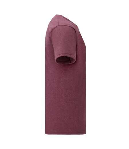 T-shirt Iconic Homme Bordeaux Chiné Fruit Of The Loom