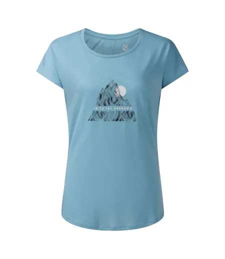 Womens/ladies Serenity Abstract Mountain T-shirt Nordic Blue Dare 2B