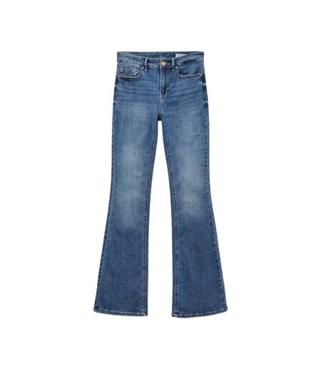 Womens/ladies Li347 Denim Flared Jeans Mid Blue Vero Moda