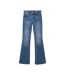 Womens/ladies Li347 Denim Flared Jeans Mid Blue Vero Moda-1