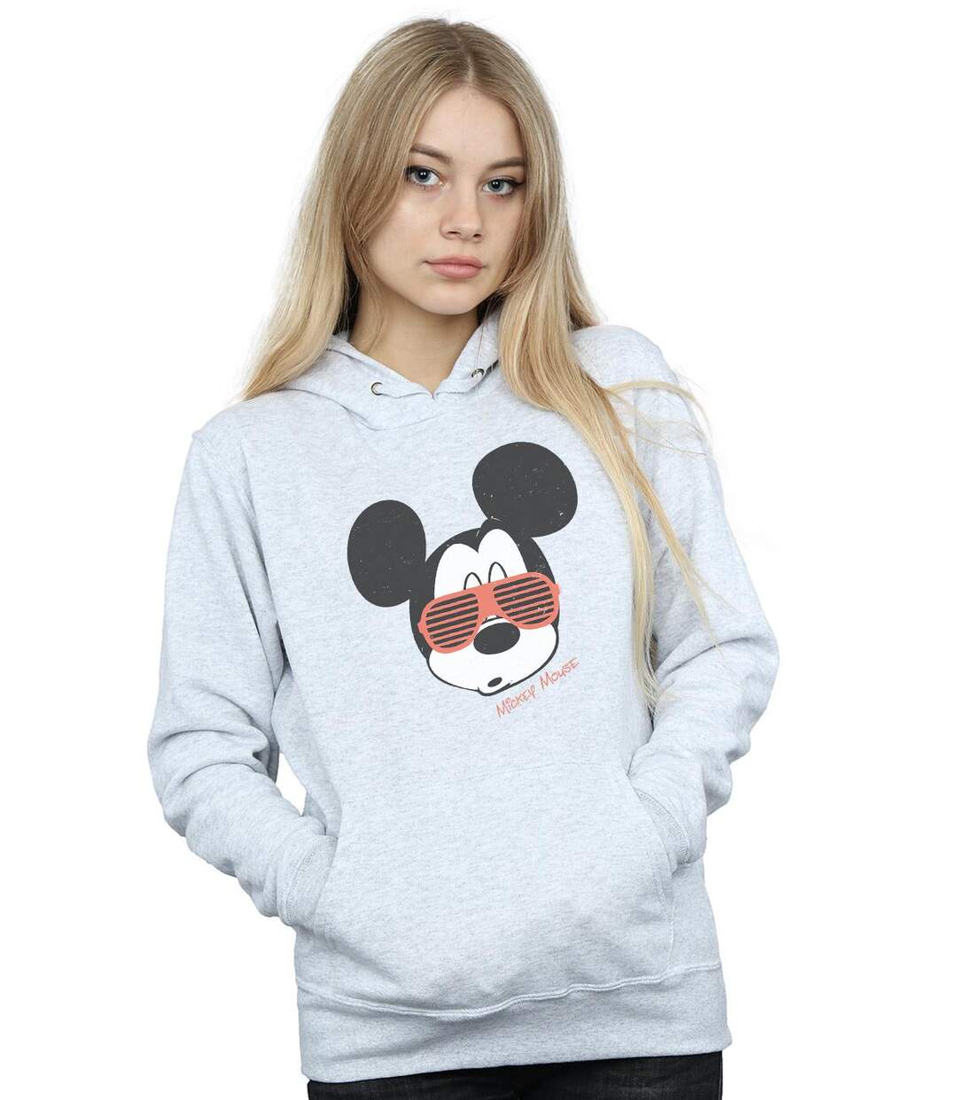 Disney - Sweat à capuche MICKEY MOUSE SUNGLASSES - Femme (Gris chiné) - UTBI10734-2