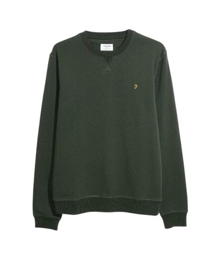 Mens Organic Cotton Crew Neck Sweatshirt Evergreen Farah
