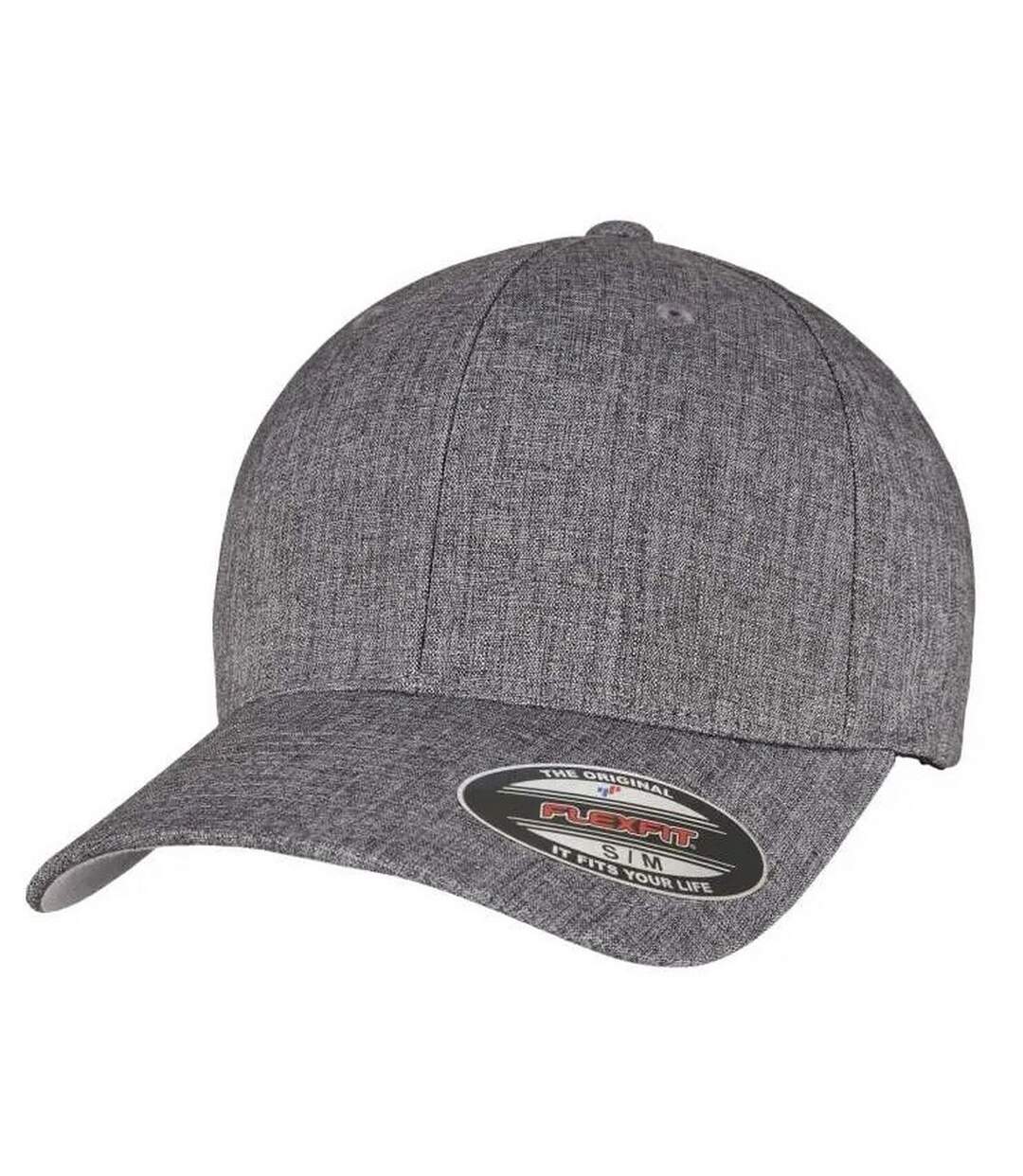 Casquette De Baseball Gris Foncé Chiné Flexfit-3