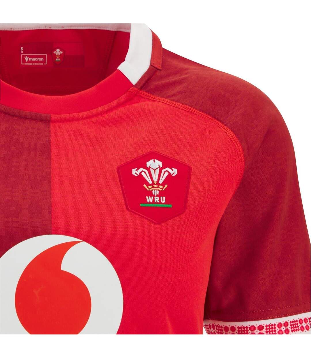 Maillot Domicile Motif/style Wales Ru 2025/26 Femme Rouge Macron-3