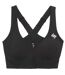 Womens/ladies 247 Puma Zipped Sports Bra Puma Black Represent-2