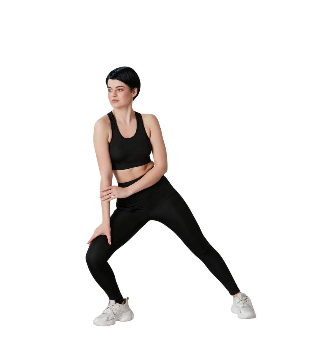 Womens/ladies 501 leggings black Lookus-1