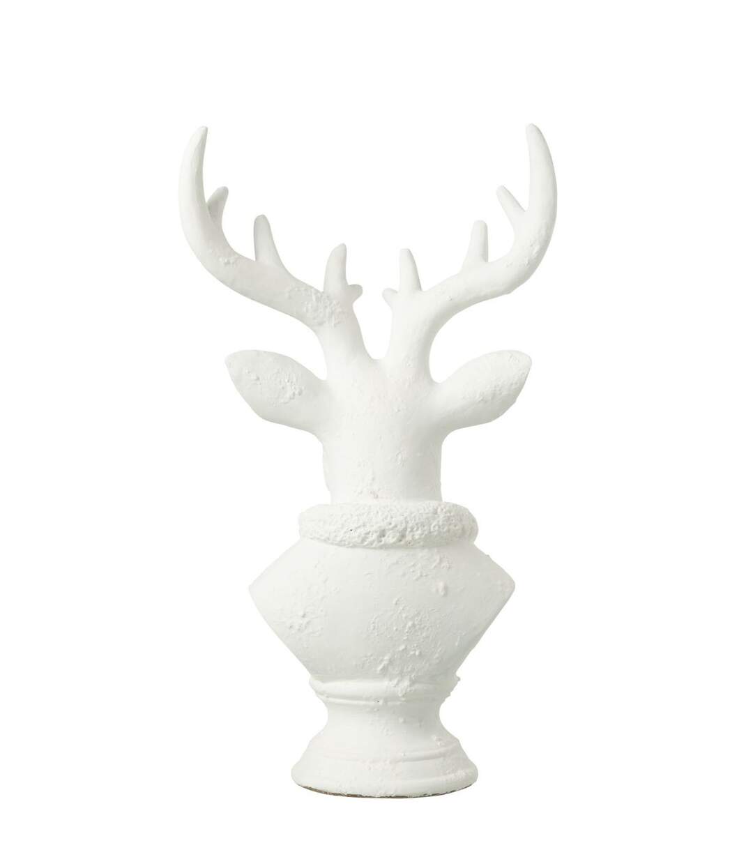 Tête de Cerf en Résine Courchevel 49cm Blanc-2