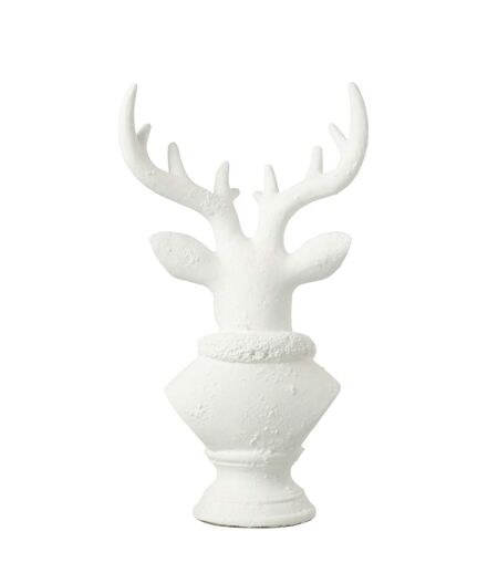 Tête de Cerf en Résine Courchevel 49cm Blanc