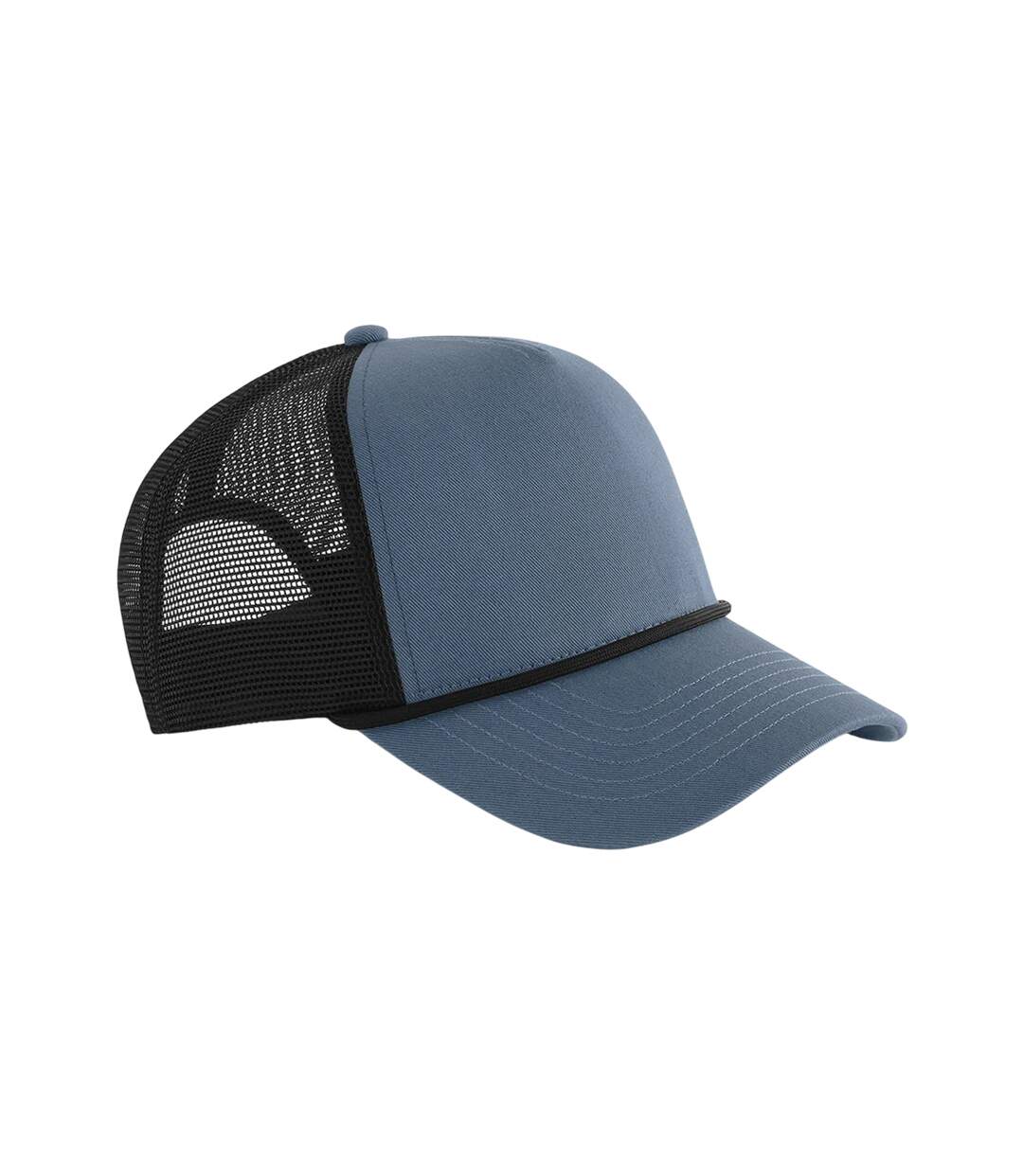 Casquette Trucker Motif/style Corde Décorative Bleu Foncé Noir Beechfield-1