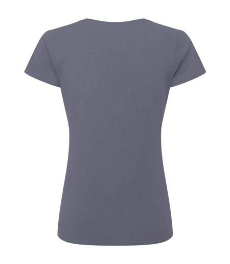 Womens/ladies Authentic Ringspun Cotton Classic T-shirt Convoy Grey Russell