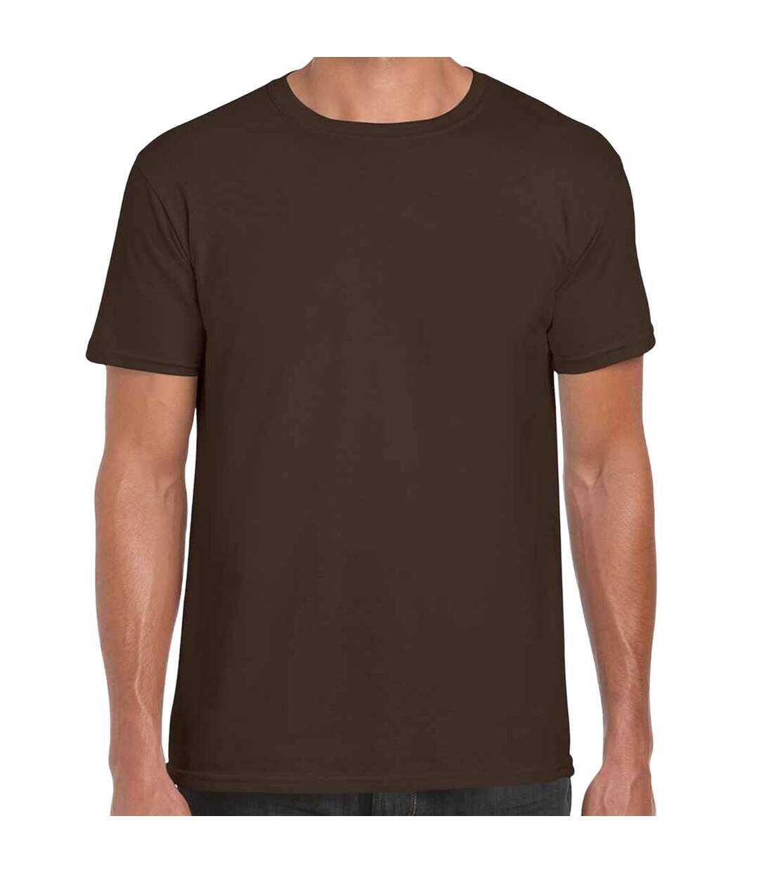 T-shirt manches courtes homme chocolat foncé Gildan-1