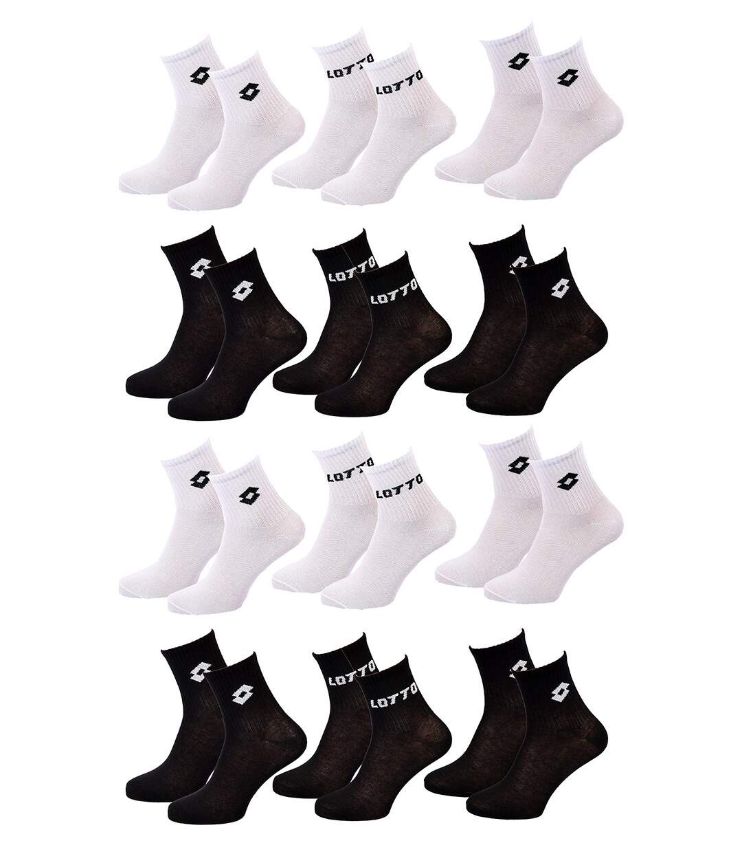 Chaussettes Femme LOTTO Pack de 12 paires QUARTER 1714-1