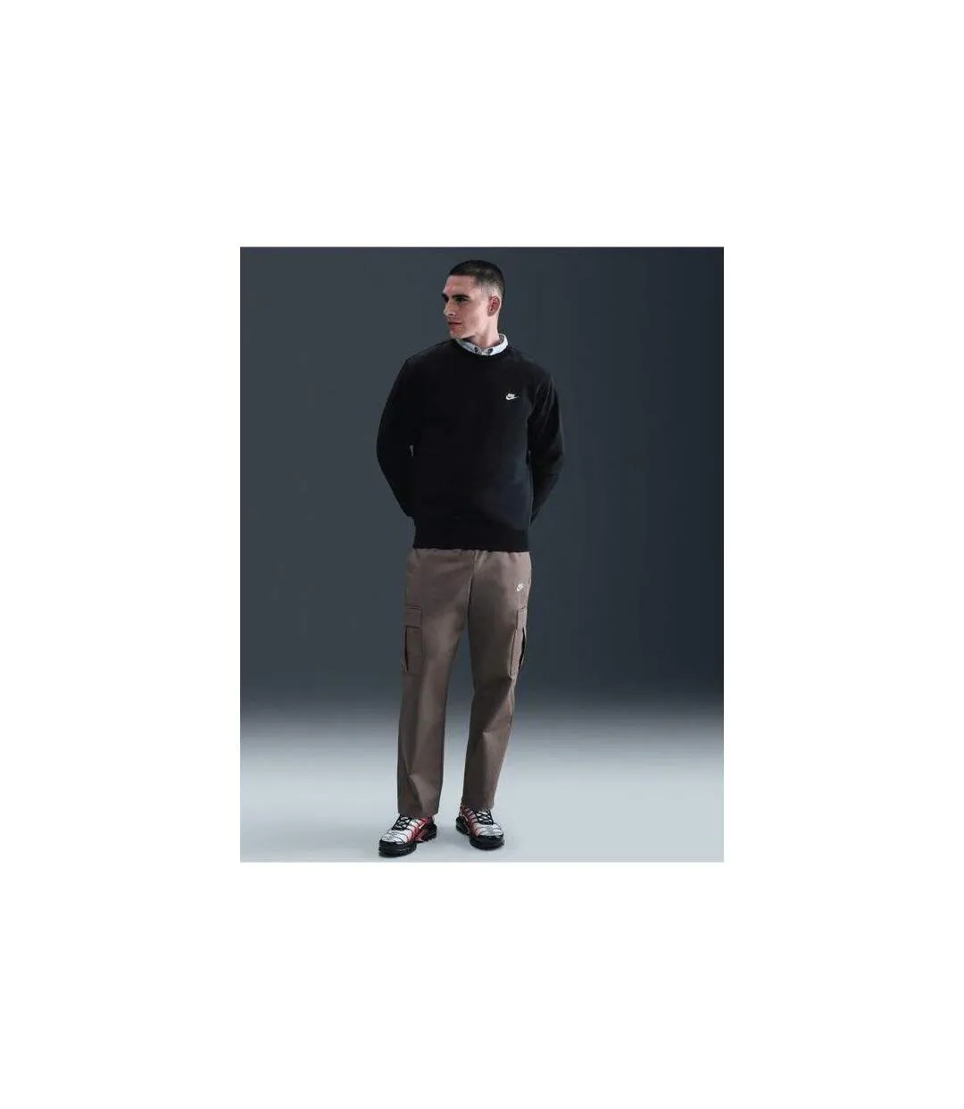 Sweat Club Homme Noir Blanc Nike-2
