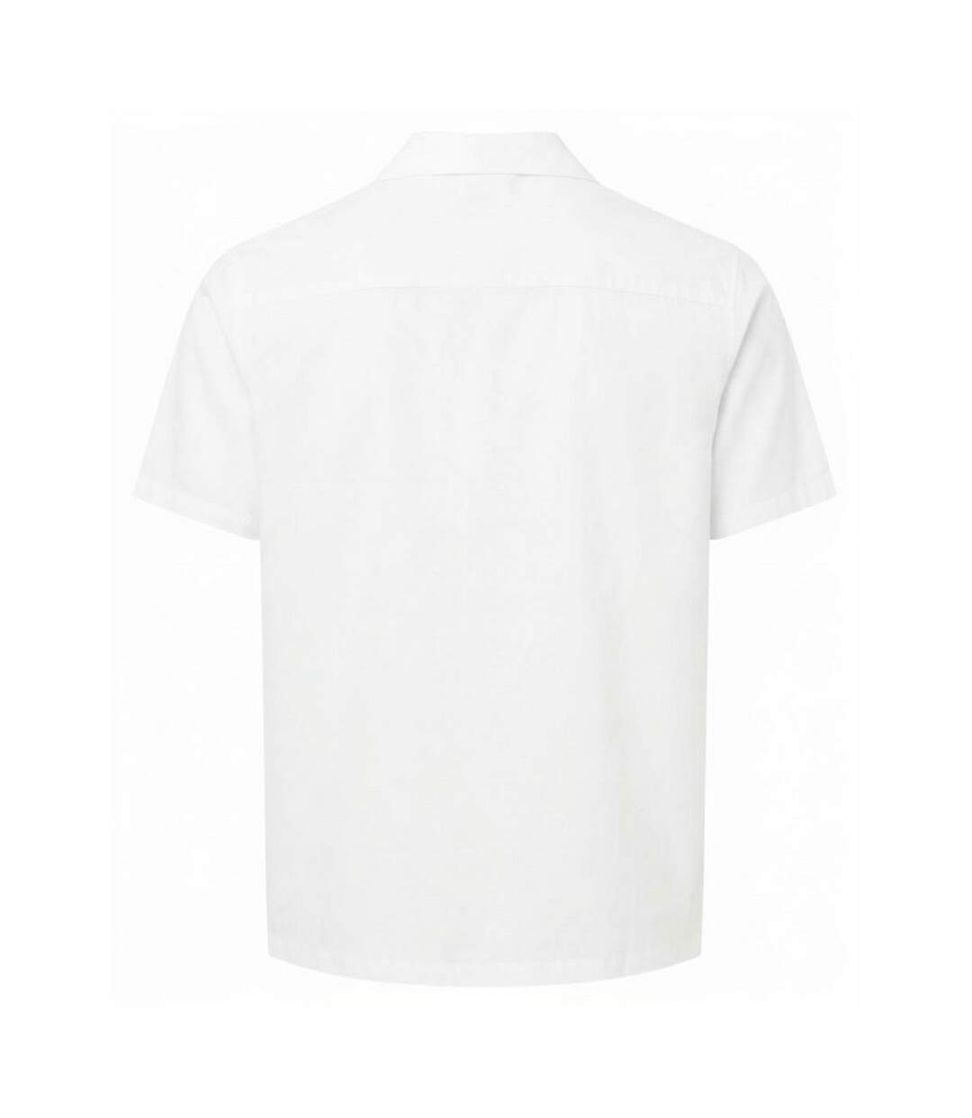 Chemise Manches Courtes Motif/style Uni Homme Blanc Uni Wombat-2