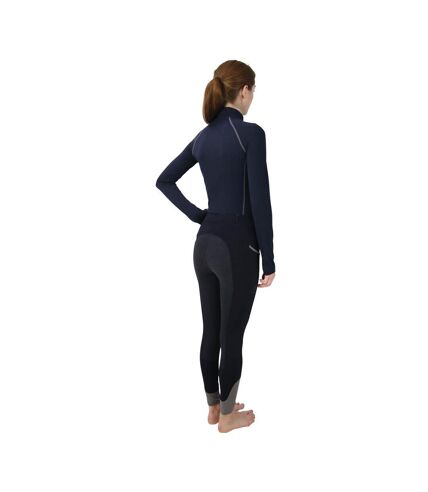 Hy Sport Active Womens/Ladies Horse Riding Tights (Midnight Navy/Pencil Point Grey) - UTBZ4608