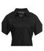 Womens/ladies Signature Oxford Short-sleeved Shirt Black Premier-2