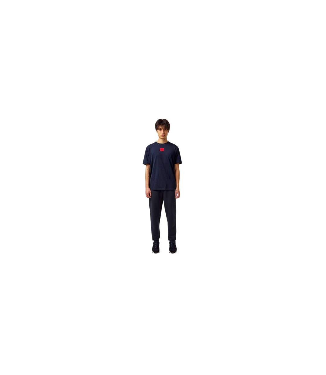 Mens Hadiko Drawstring Waist Joggers Dark Blue Boss-1