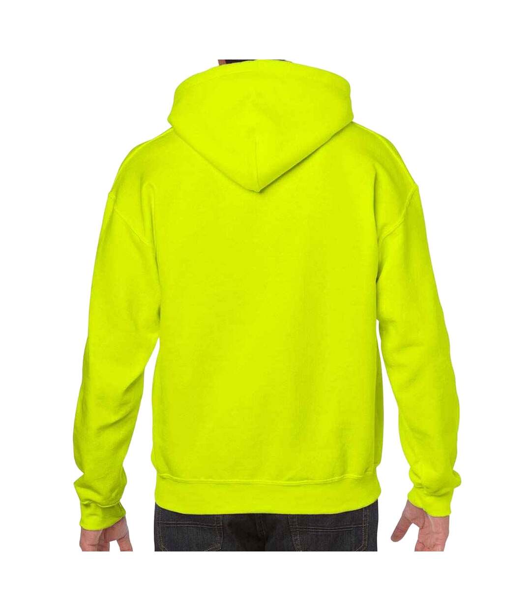 Sweat à capuche homme orange fluo Gildan-2