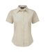 Short Sleeve Poplin Blouse / Plain Work Shirt Natural Premier-1