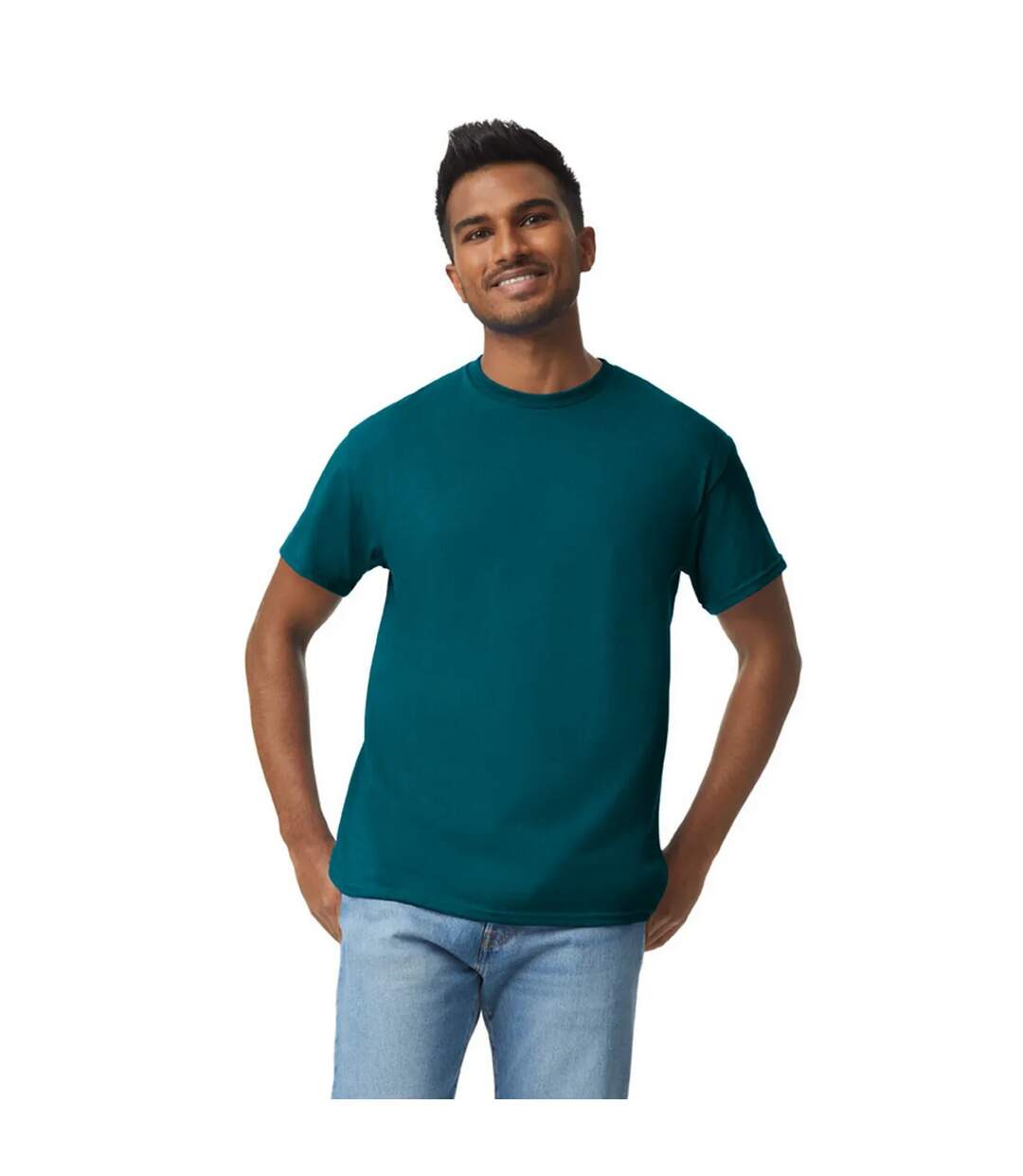 T-shirt Adulte Bleu Nuit Chiné Gildan-1