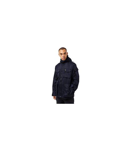 Mens Curation Hooded Soft Shell Jacket Dark Navy Luke 1977