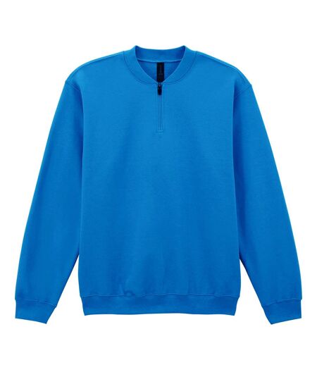 Unisex Adult Softstyle Midweight Quarter Zip Sweatshirt Royal Blue Gildan