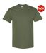 Pack Of 5  Mens Heavy Cotton Short Sleeve T-shirt  Military Green Gildan-1