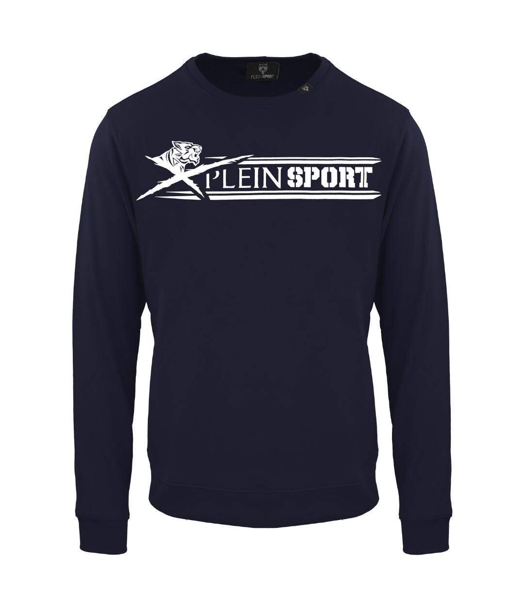 Sweat Motif Souligné Adulte Bleu Marine Philipp Plein-1
