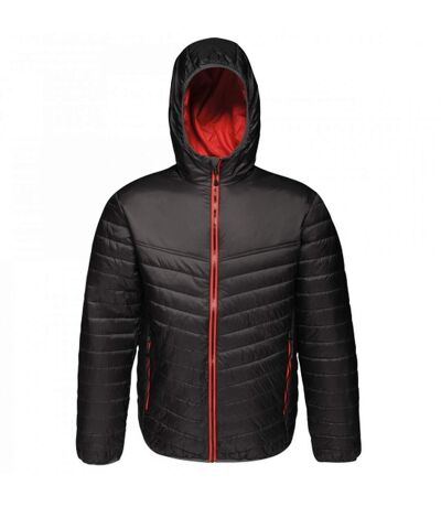 Regatta Mens Acadia II Hooded Jacket (Graphite Black/Orient Red) - UTRG3745
