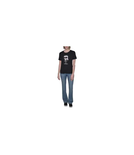 T-shirt Motif/style Graphique Paris Femme Noir Karl Lagerfeld