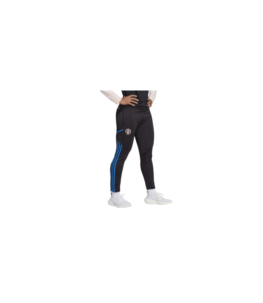 Pantalon De Survêtement Motif/style Manchester United Fc Femme Noir Bleu Adidas-1