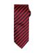 Unisex adult double stripe tie one size red/black Premier