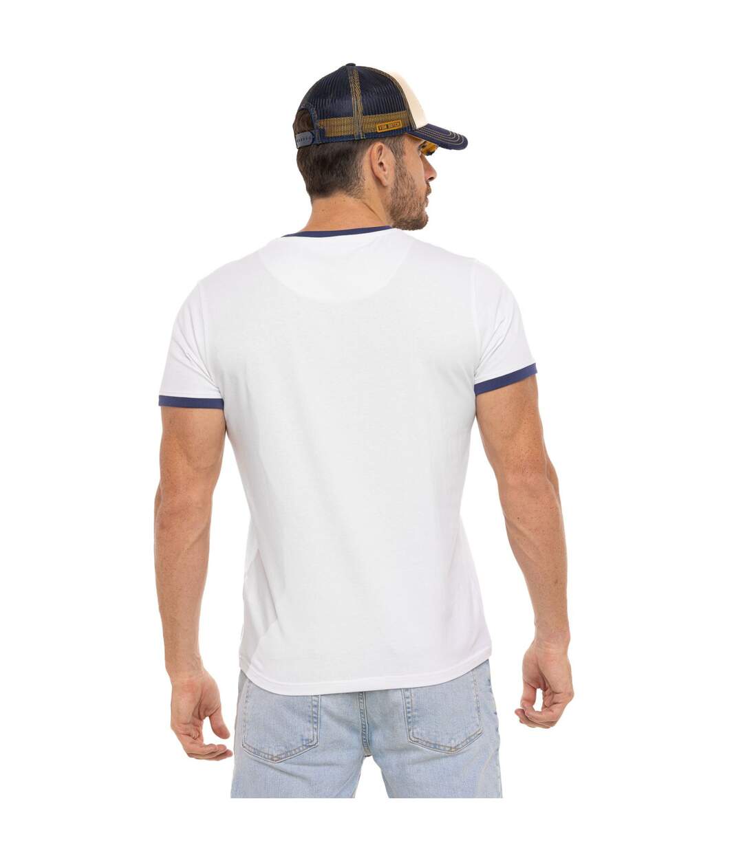 T-shirt  homme en coton stretch col rond avec print devant Blast Vondutch-3