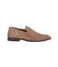 Debenhams Mens Perforated Suede Penny Loafers (Taupe) - UTDH6053
