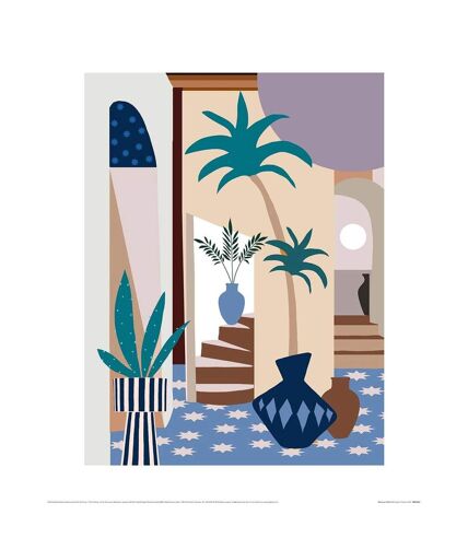 Summer Thornton Moroccan Night Print (Blue/Green/Brown) (50cm x 40cm)