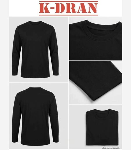 Tee-shirt Manches Longues Homme K-Dran KH0008N Noir