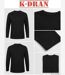 Tee-shirt Manches Longues Homme K-Dran KH0008N Noir-3