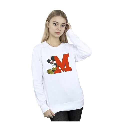 Disney Pantalon de pantalon léopard Mickey Mouse Femme/Ladies Sweatshirt (Blanc) - UTBI28748