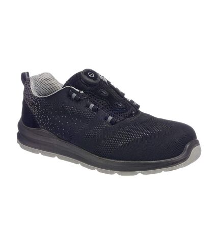 Portwest Mens Knitted Wire Lace Safety Trainers (Black/Gray) - UTPW225