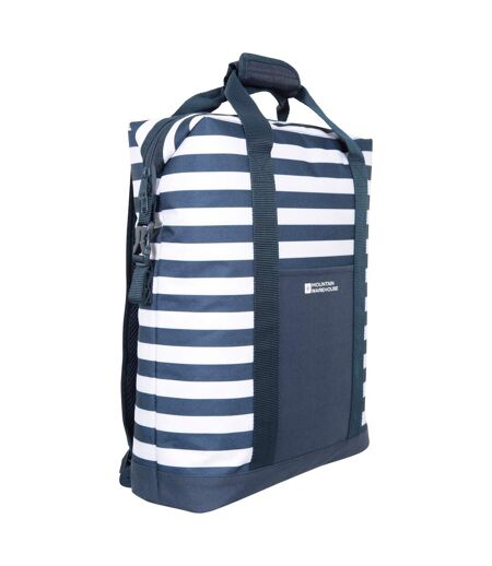 Contrast striped beach cool bag one size navy Mountain Warehouse