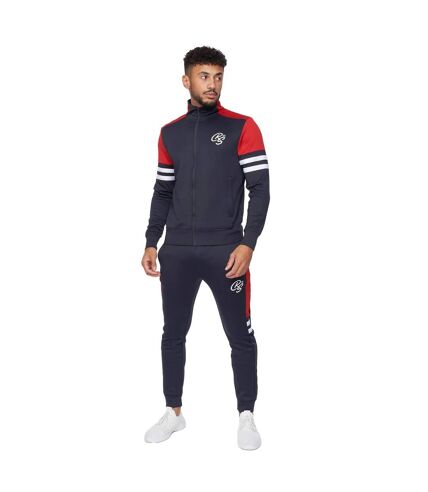 Mens ezra tracksuit navy/red Crosshatch