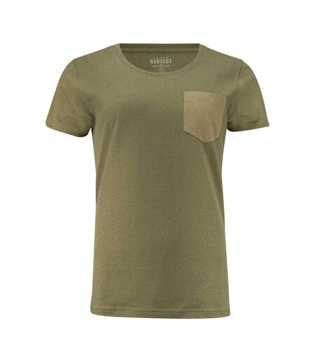 Womens/ladies Walcott T-shirt Moss Green James Harvest