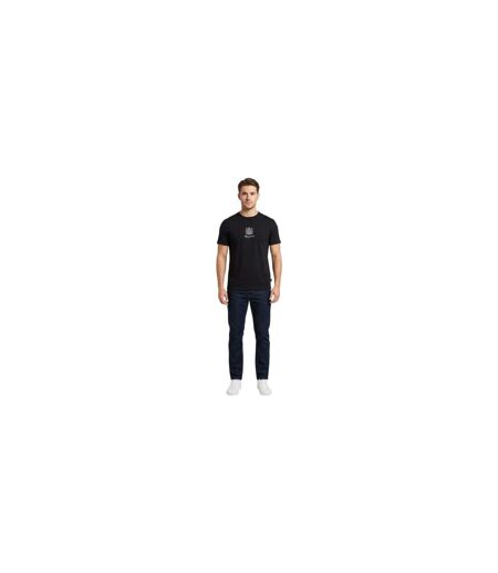 Mens Crew Neck Regular T-shirt Black Aquascutum