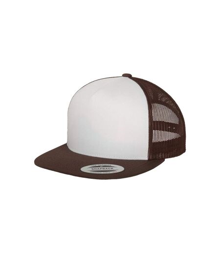 Casquette Trucker Motif/style Uni Classic Adulte Marron Blanc Flexfit