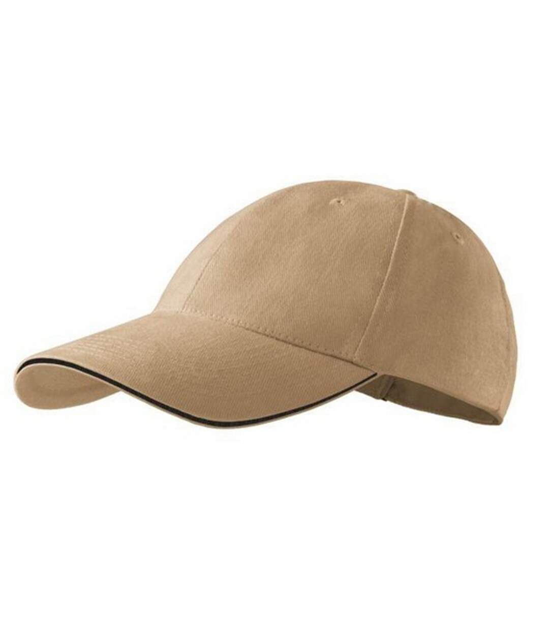 Casquette De Baseball Motif/style 6 Panneaux Beige Malfini-3