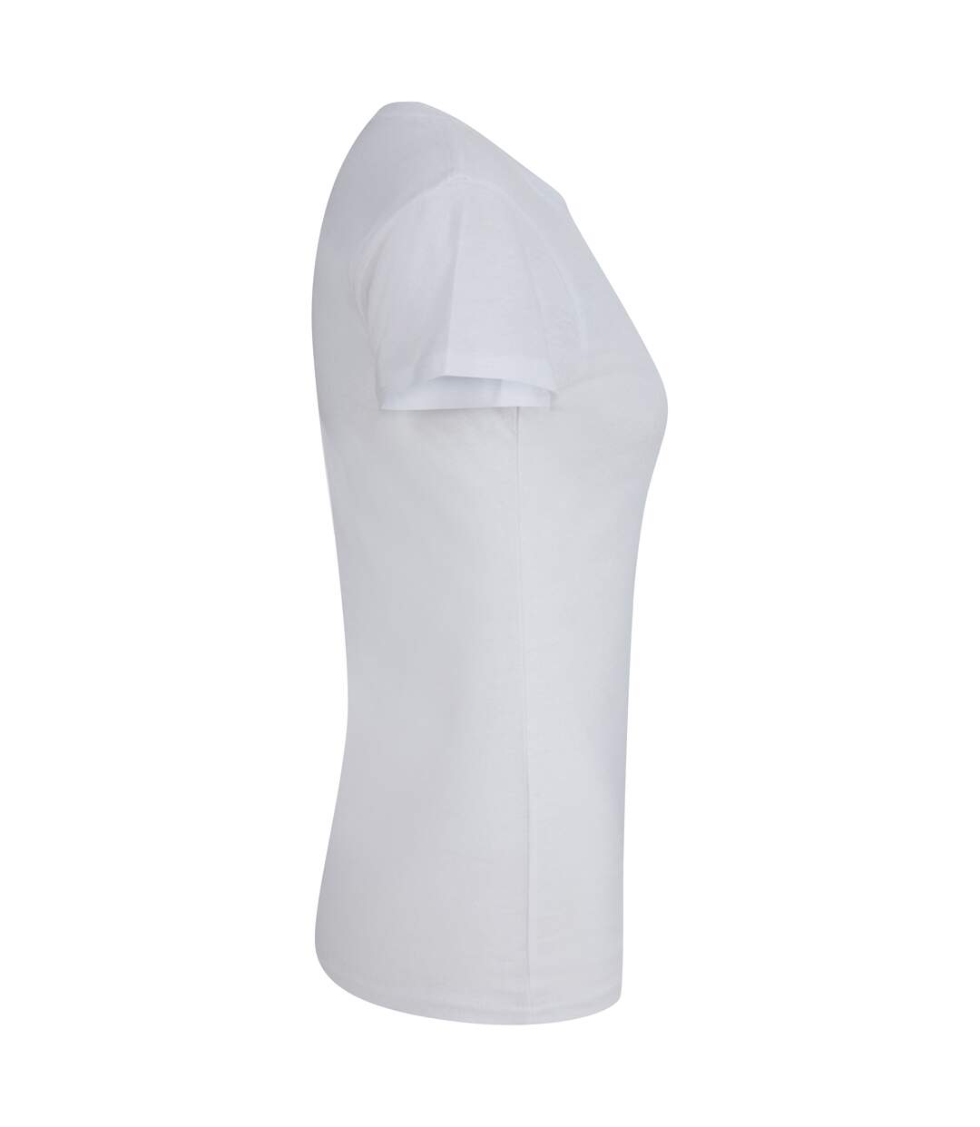 Womens/ladies T-shirt White Casual Classic-4